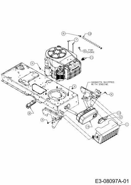 Ersatzteile MTD Rasentraktor Advance PG 160 HK Typ: 13TG79KG676  (2013) Motorzubehör 
