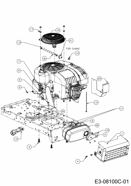 Ersatzteile Blisar Rasentraktoren GF 140 Typ: 13H2765F607  (2015) Motorzubehör