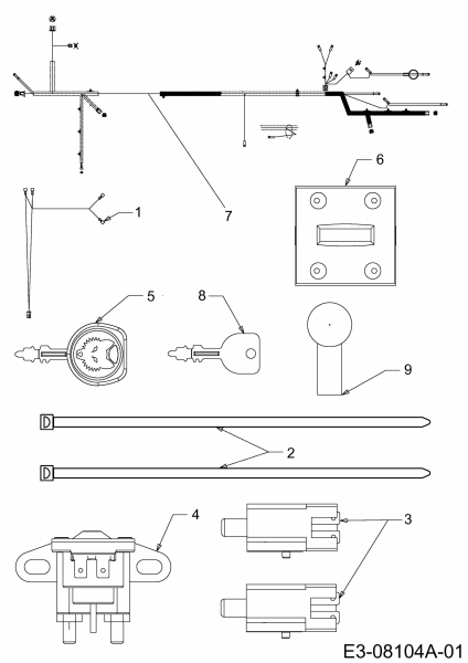 Ersatzteile WOLF-Garten Rasentraktor Blue Power 92.160 H Typ: 13RT71RE650  (2013) Elektroteile 