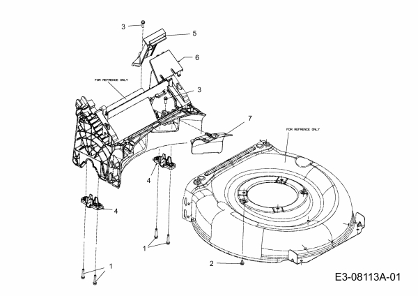 Ersatzteile MTD Benzin Rasenmäher ohne Antrieb 46 B Typ: 11A-TA0G600  (2014) Achslager hinten, Getriebeabdeckung, Schraube Motorbefestigung 