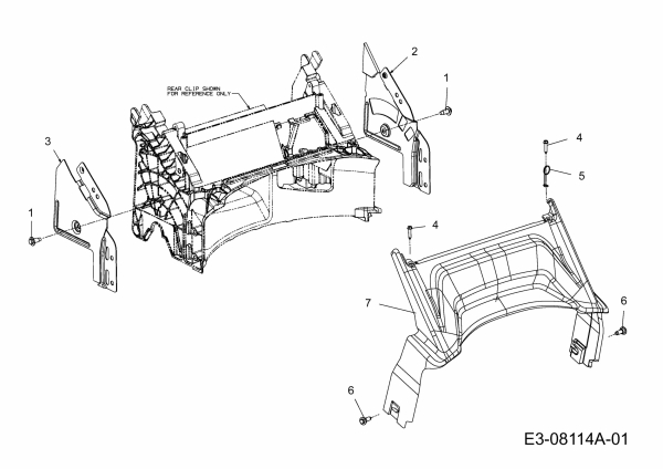 Cub Cadet Ersatzteile Motormäher CC 42 PO 11A-LQSC603  (2014) Abdeckung hinten
