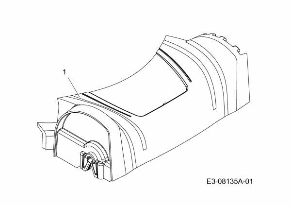 Ersatzteile MTD Benzin Rasenmäher mit Antrieb HW 46 SPB Typ: 12A-TB5G676  (2014) Abdeckung Vorderachse 