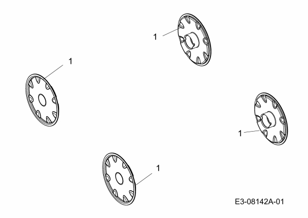Ersatzteile Mastercut Motormäher MC 42 Typ: 11A-LAM8659  (2014) Radkappen
