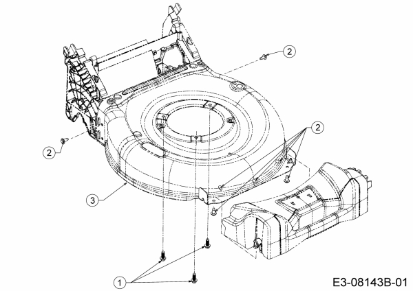 Ersatzteile MTD Benzin Rasenmäher ohne Antrieb 46 B Typ: 11A-TA0G600  (2014) Mähwerksgehäuse 