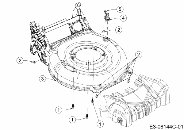 Ersatzteile WOLF-Garten Benzin Rasenmäher mit Antrieb S 4600 B Typ: 12A-TR5L650  (2019) Mähwerksgehäuse 