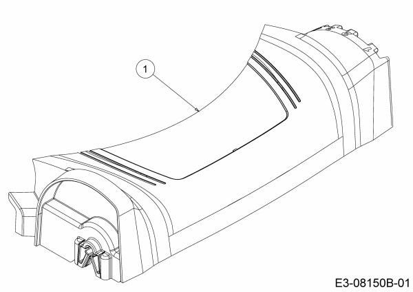 Ersatzteile MTD Benzin Rasenmäher mit Antrieb Smart 53 SPSHHW Typ: 12B-PDCQ600  (2016) Abdeckung Vorderachse 