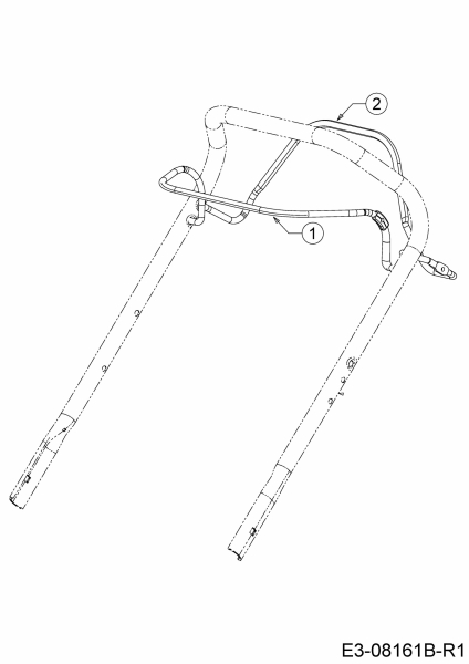 Ersatzteile MTD Benzin Rasenmäher mit Antrieb Smart 53 SPO Typ: 12B-PCJ6600  (2018) Bremsbügel, Schaltbügel 