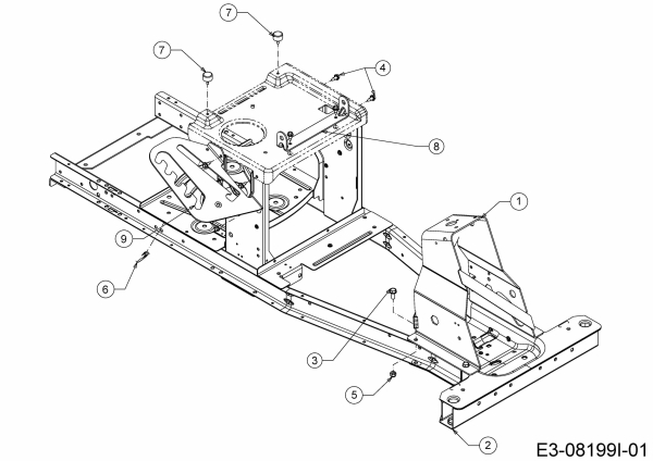 Ersatzteile MTD Rasentraktor Minirider 60 RDHE Typ: 13B521SC600 (2020) Rahmen 