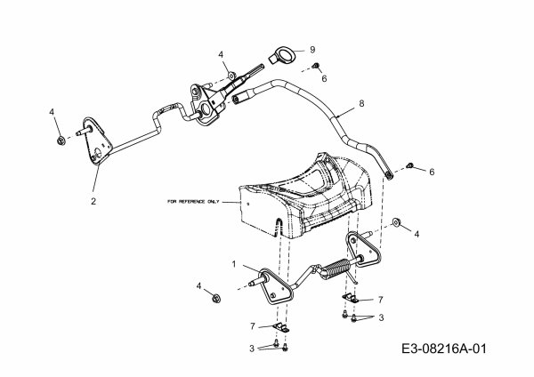 Ersatzteile MTD Benzin Rasenmäher mit Antrieb Advance 53 SPBVHW Typ: 12AKPN8T600  (2013) Höhenverstellung 