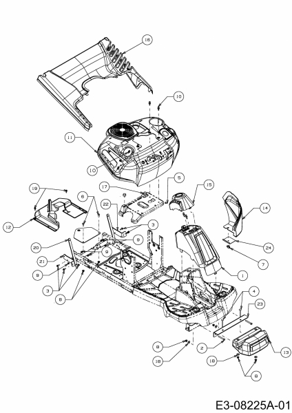 Ersatzteile WOLF-Garten Rasentraktor Scooter Pro Typ: 13B226ED650  (2013) Frontgewicht, Verkleidungen 