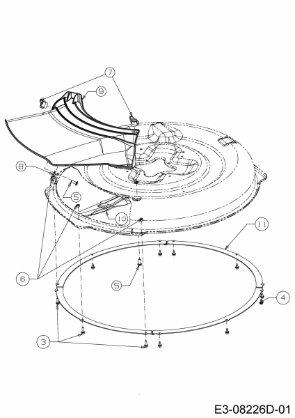 Ersatzteile WOLF-Garten Rasentraktor Scooter Pro Hydro Typ: 13A221HD650  (2016) Deflektor, Leitbleche, Messer 