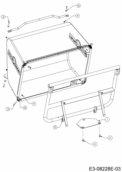 Ersatzteile WOLF-Garten Rasentraktor Scooter Mini / RDE 60 M Typ: 13A326SC650M  (2017) Anhängekupplung, Schraubensatz Grasfangsack 