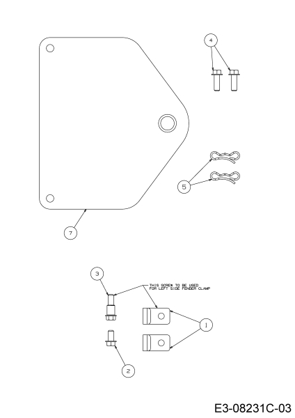 Cub Cadet Ersatzteile Rasentraktoren CC 114 TA 13B226HD603  (2016) Anhängekupplung, Schraubenbeipack Sitzwanne