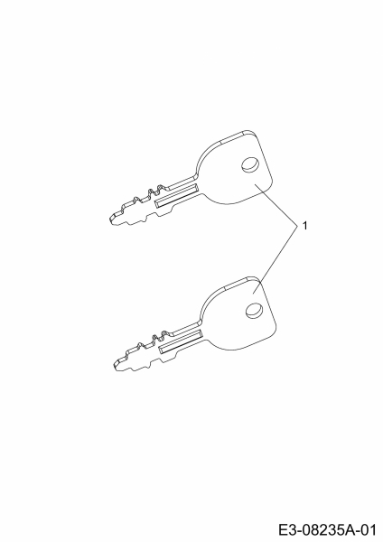 Ersatzteile MTD Rasentraktor MTD 92 Typ: 13I2765E600  (2019) Zündschlüssel 