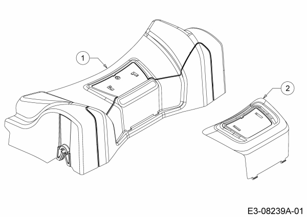 Ersatzteile MTD Benzin Rasenmäher mit Antrieb Optima 53 SPB Typ: 12A-PG8R600  (2014) Abdeckung Vorderachse 