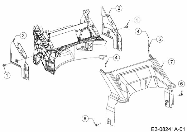 Ersatzteile MTD Benzin Rasenmäher mit Antrieb Advance 53 SPBVHW Typ: 12AKPN8T600  (2013) Abdeckung hinten 