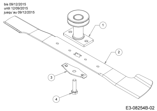 Cub Cadet Ersatzteile Motormäher mit Antrieb CC 53 SPO V 12ABPQKC603  (2016) Messer, Messeraufnahme bis 09/12/2015