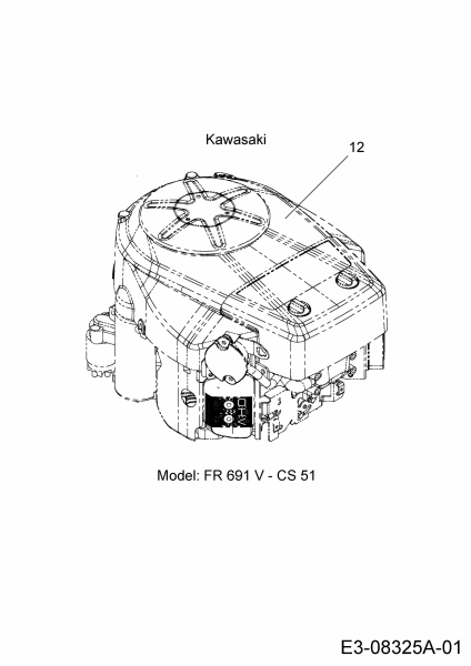 Cub Cadet Ersatzteile Rasentraktoren CC 1024 KHN 13HI91AN603  (2014) Motor Kawasaki