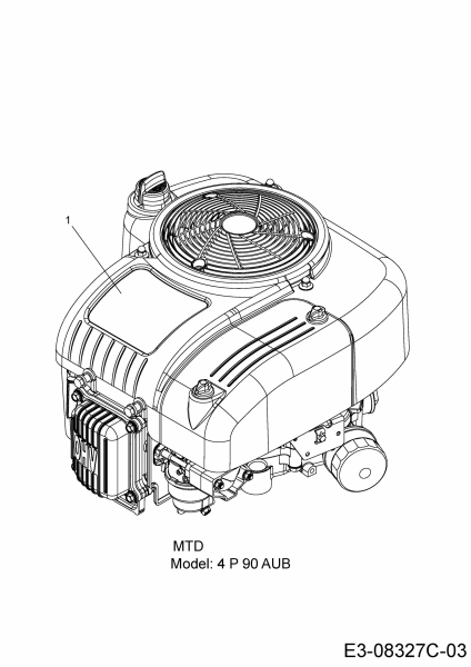 Ersatzteile MTD Rasentraktor DL 96 T Typ: 13H2765F677  (2016) Motor MTD 
