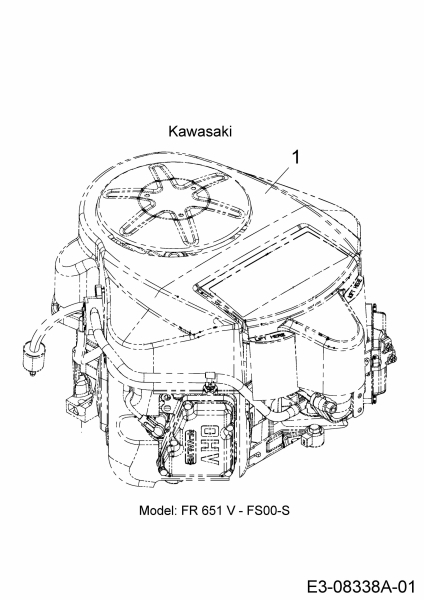 Ersatzteile WOLF-Garten Rasentraktor Expert 105.220 H Typ: 13BF91WN650  (2014) Motor Kawasaki 