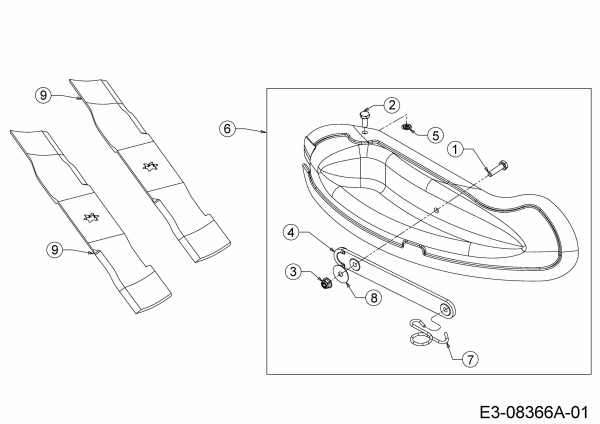 Ersatzteile Zubehör Garten- und Rasentraktoren Mulch Kits für 900 Serie (NX-09) mit Mähwerk T (46/117cm) Typ: 19A30005100  (2014) Mulchklappe, Mulchmesser