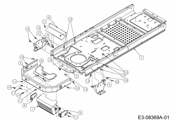 Cub Cadet Ersatzteile Zero Turn RZT 42 17AFCACS330  (2015) Hitzeschutz, Rahmen