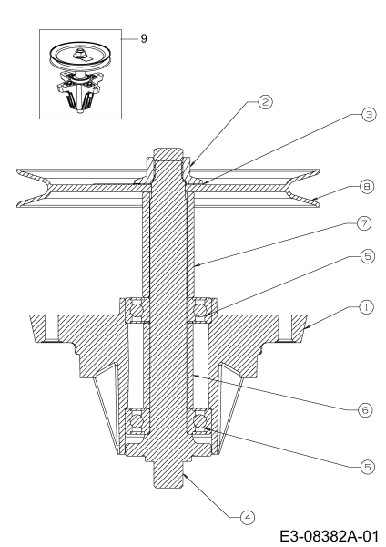 Cub Cadet Ersatzteile Zero Turn RZT S 46 17AFCBDT603  (2013) Messerspindel 618-05078