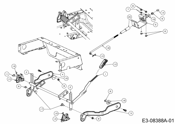 Cub Cadet Ersatzteile Zero Turn RZT 42 17AFCACS330  (2015) Mähwerksaushebung