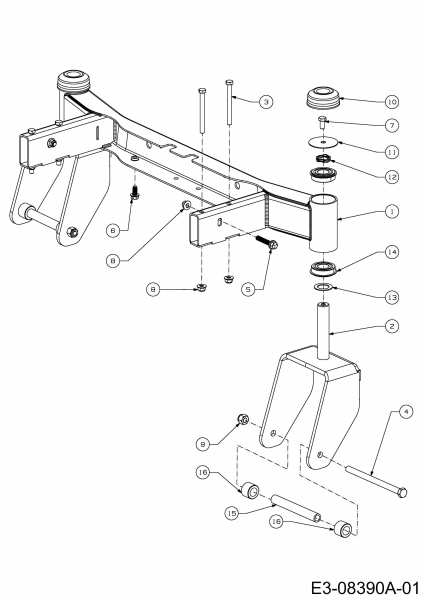 Ersatzteile Troy-Bilt Zero Turn Mustang XP 50 Typ: 17AFCACP011  (2013) Vorderachse