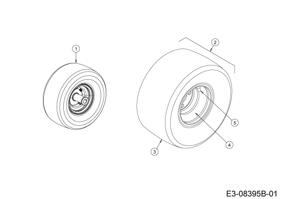 Cub Cadet Ersatzteile Zero Turn XZ5 L107 17AAEACS603 (2021) Räder