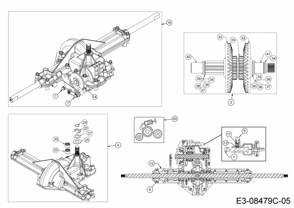 Ersatzteile Troy-Bilt Rasentraktoren Pony 42 Typ: 13AD77KS309  (2018) Getriebe 618-04566B