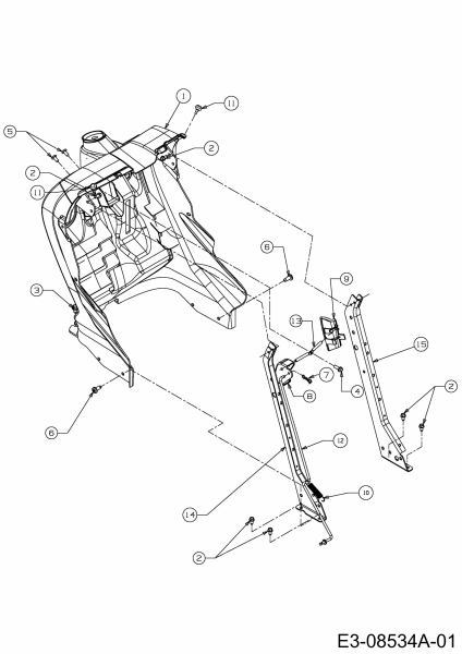 Ersatzteile Troy-Bilt Rasentraktoren TB 4216 Typ: 13AV90KS309  (2013) Armaturenbrett