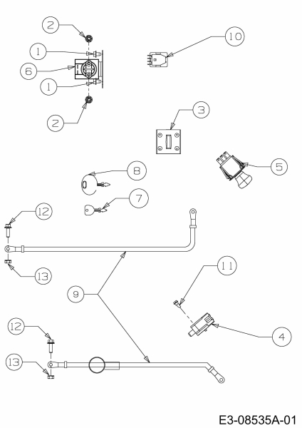 Ersatzteile Troy-Bilt Rasentraktoren TB 4216 Typ: 13AV90KS309  (2013) Elektroteile
