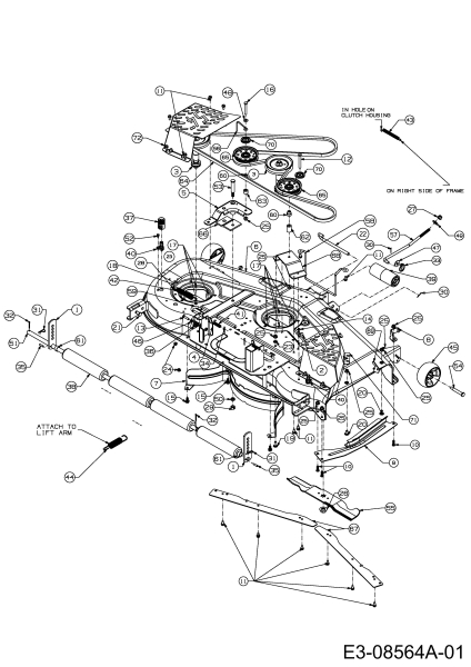 Cub Cadet Ersatzteile Gartentraktoren GTX 1054 14AZ94AK330  (2013) Mähwerk K (54/137cm)