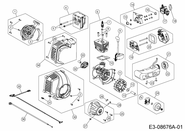 Ersatzteile MTD Motorsense 827 Typ: 41AD7VBC678  (2014) Motor 