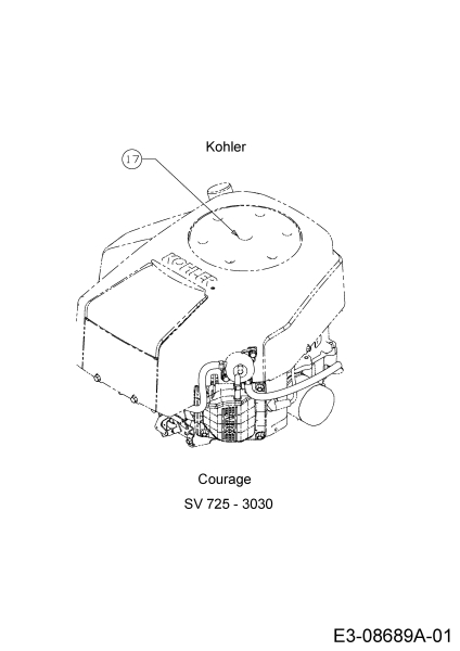 Cub Cadet Ersatzteile Zero Turn RZT 50 17YF2ACP010  (2015) Motor Kohler