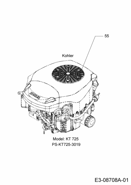 Cub Cadet Ersatzteile Zero Turn RZT L 50 17ARCACQ603  (2015) Motor Kohler