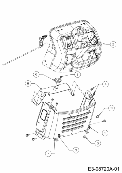 Ersatzteile Troy-Bilt Rasentraktoren Horse XP 46 Typ: 13WX79KT066  (2014) Armaturenbrett Unterteil