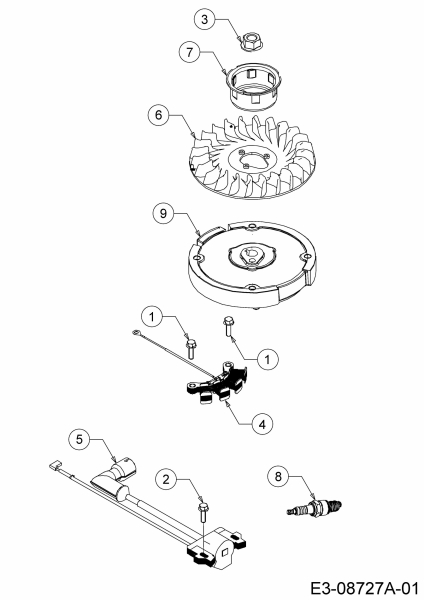 Ersatzteile MTD-Motoren Vertikal 7X70JWA Typ: 752Z7X70JWA (2020) Zündung