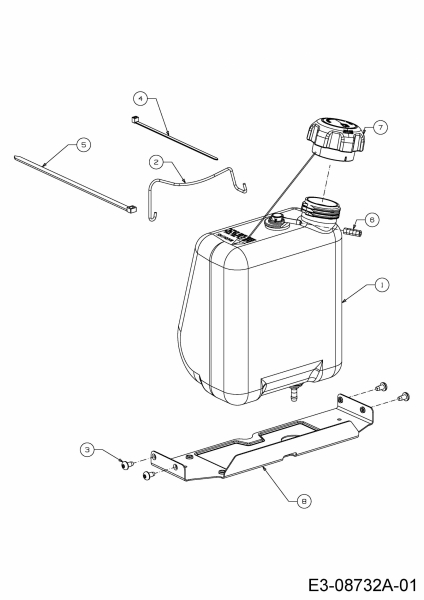 Ersatzteile Troy-Bilt Rasentraktoren Bronco 42 Typ: 13WX78KS066  (2014) Tank