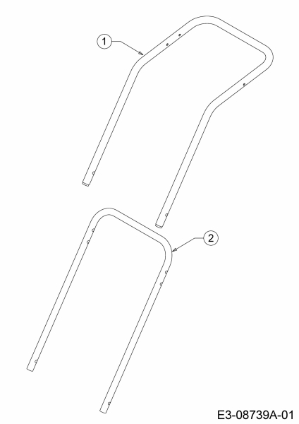 Ersatzteile WOLF-Garten Elektro Rasenmäher ohne Antrieb Expert 37 E Typ: 18AWG1H-650  (2013) Holm 