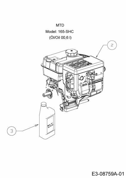 Ersatzteile MTD Schneefräse M 61 Typ: 31A-62C2678  (2015) Motor MTD 