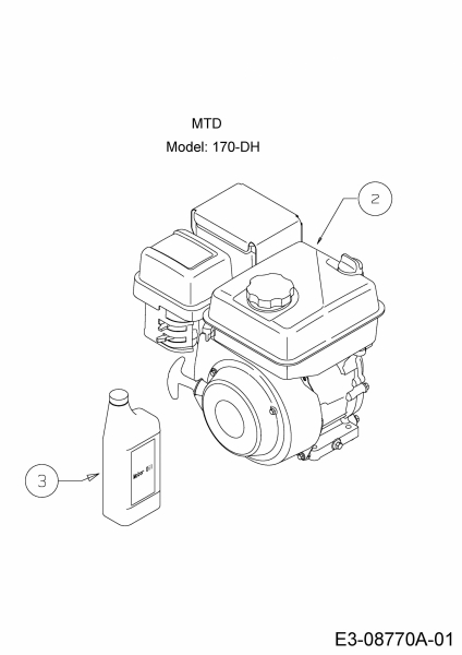 Ersatzteile MTD Kehrmaschine Optima PS 700 Typ: 24B-812C678  (2018) Motor MTD 