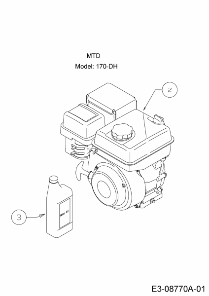 Ersatzteile MTD Kehrmaschine Optima PS 700 Typ: 24B-812C678  (2016) Motor MTD 