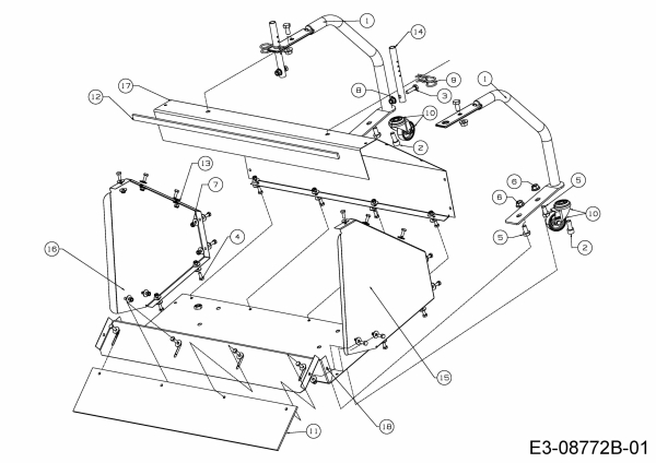 Ersatzteile Zubehör Kehrmaschinen Kehrgutbehälter Kehrgutbehälter 70 cm Typ: 196A067-000  (2019) Grundgerät