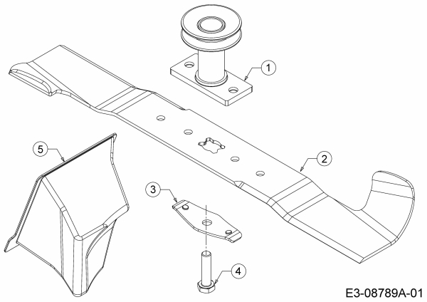 Ersatzteile MTD Benzin Rasenmäher mit Antrieb Optima 46 SPHHW Typ: 12C-THDQ600  (2019) Messer, Messeraufnahme, Mulchstopfen 