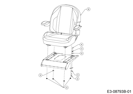 Cub Cadet Ersatzteile Zero Turn XZ5 L107 17BAEACS603 (2022) Sitz