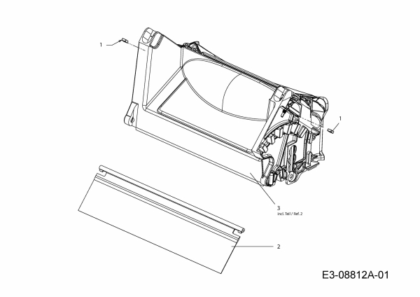 Ersatzteile MTD Benzin Rasenmäher ohne Antrieb Y 600 PM Typ: 11A-A0S5329  (2015) Leitstück hinten 