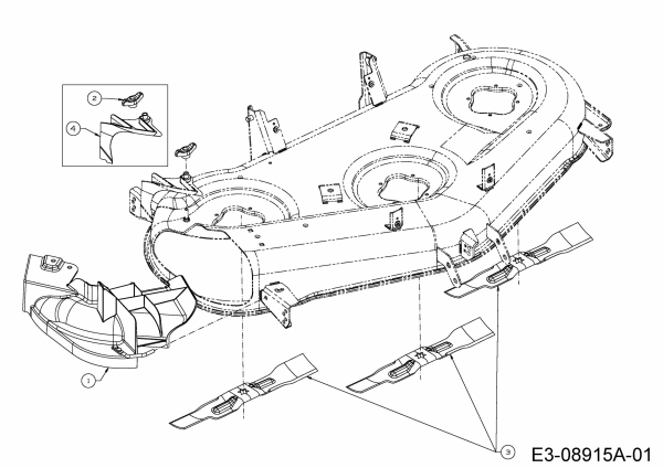 Ersatzteile Zubehör Zero Turn Mulch Kits für RZT 50 mit Mähwerk P (50/127cm) Typ: 19A30016OEM  (2015) Mulch Kits