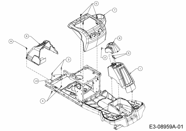 Ersatzteile Cmi Rasentraktoren 60 SDE Typ: 13A326JC620  (2016) Verkleidungen